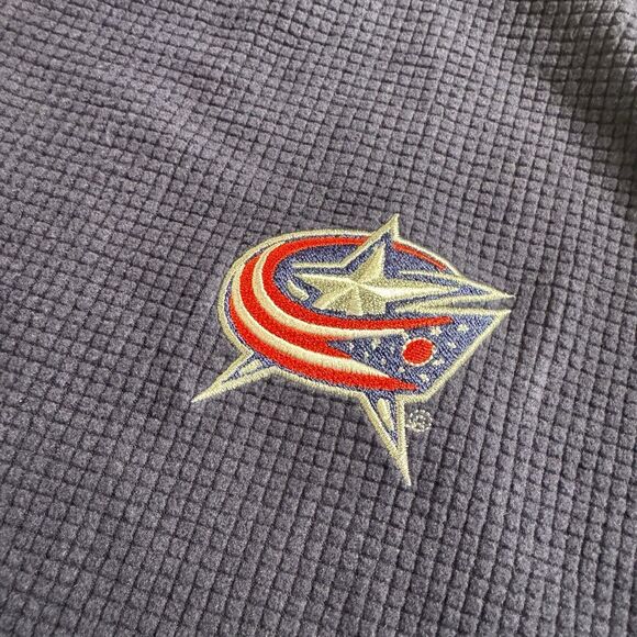 Columbus Blue Jackets Thermal 1/4 Zip Pullover Men’s XXL Blue Logo NHL New - Picture 3 of 11